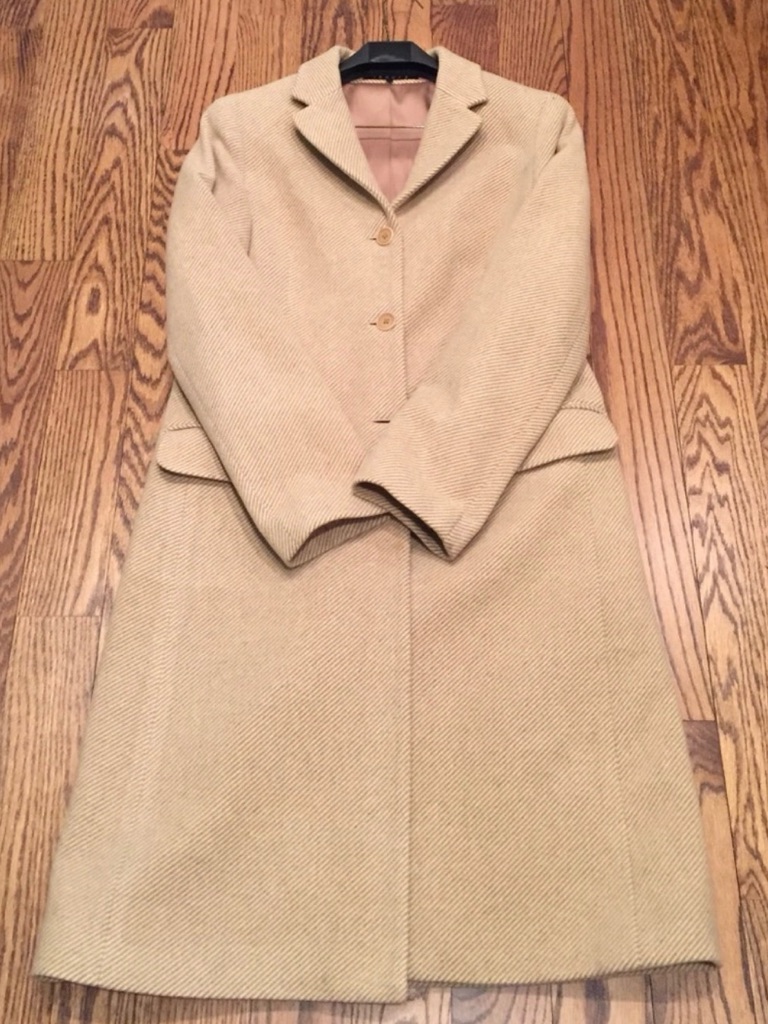 Theory Women's Cream/Tan Wool Pea Coat
